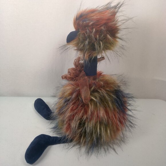 Jellycat Ostrich Stuffed Animal Plush Spiced Pom Pom Furry Toy Bird 20" - Picture 5 of 16